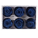 RST/2630 Têtes de Roses Standard stabilisée Bleu W-Box 6 têtes