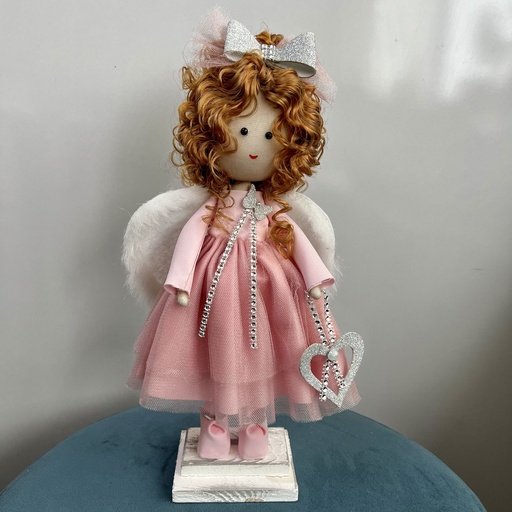 [POUP/0342] POUP/0342 Poupee decorative rose 35cm